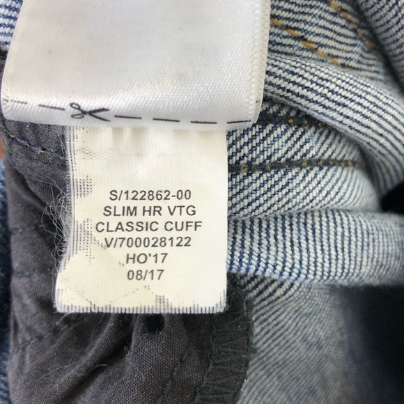 Gap High Rise Slim Straight Jeans Sz 26 - Picture 7 of 11